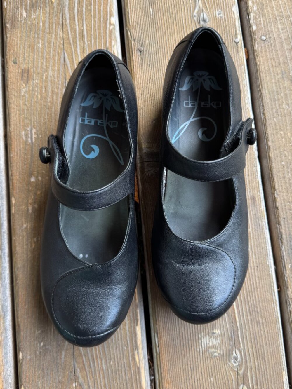 Dansko Abby Black Leather Platform Mary Jane Comfort Shoes in Women's US 9/EU 39 - Picture 9 of 13